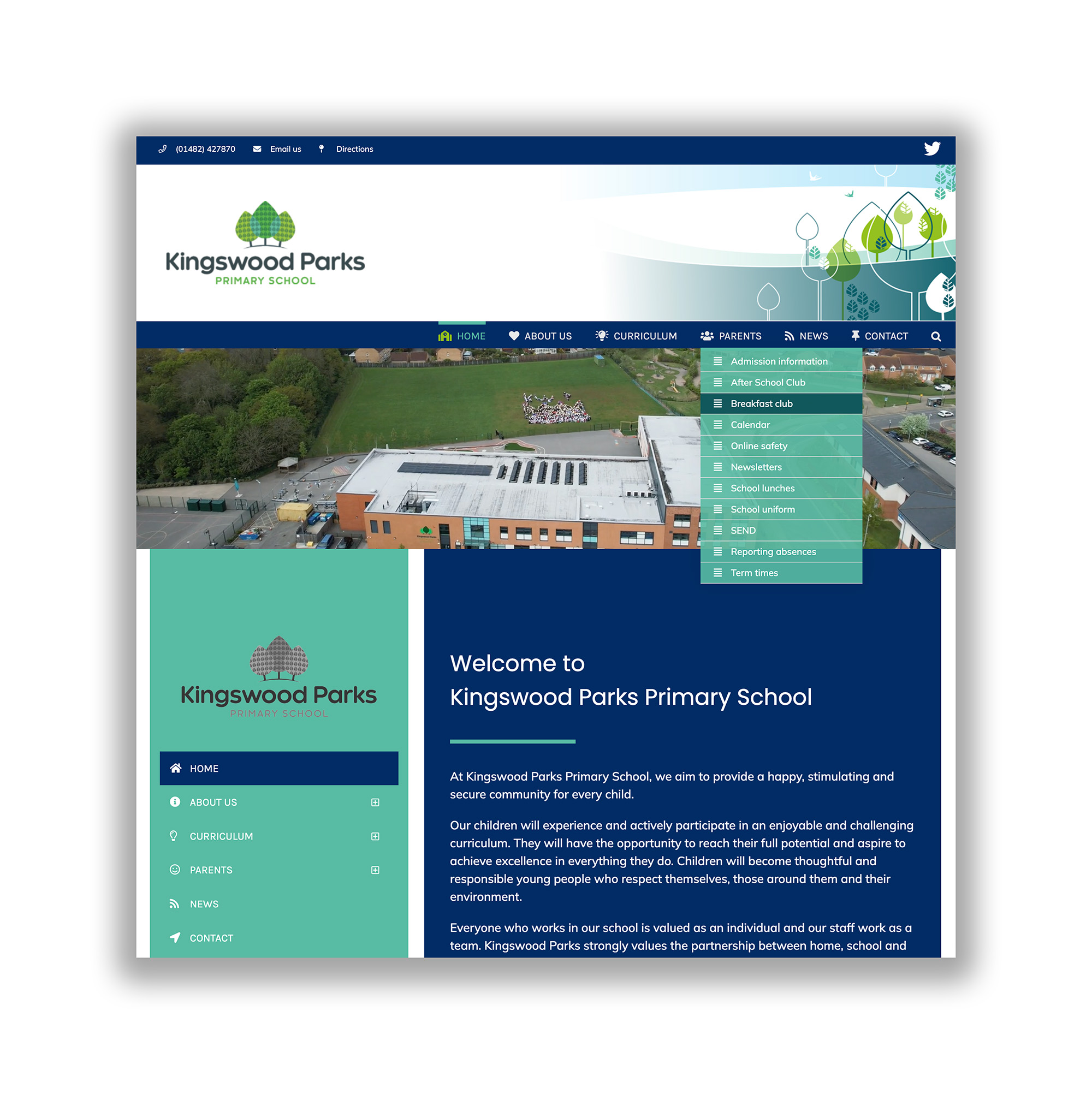 Kingswood Parks Primary School - website design