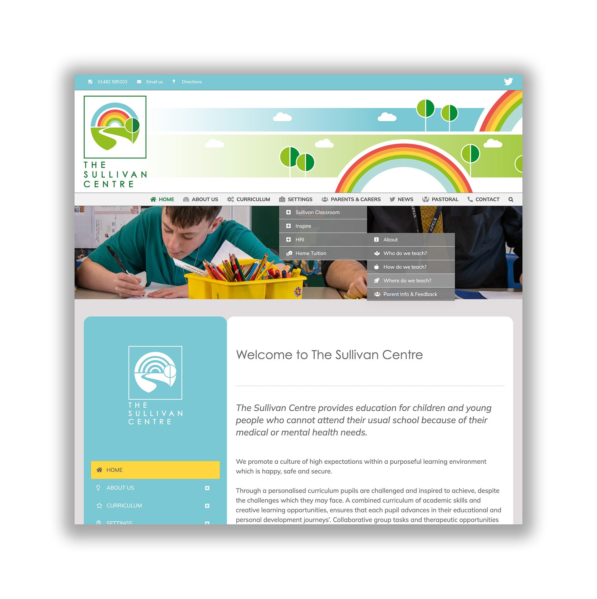 The Sullivan Centre - website design