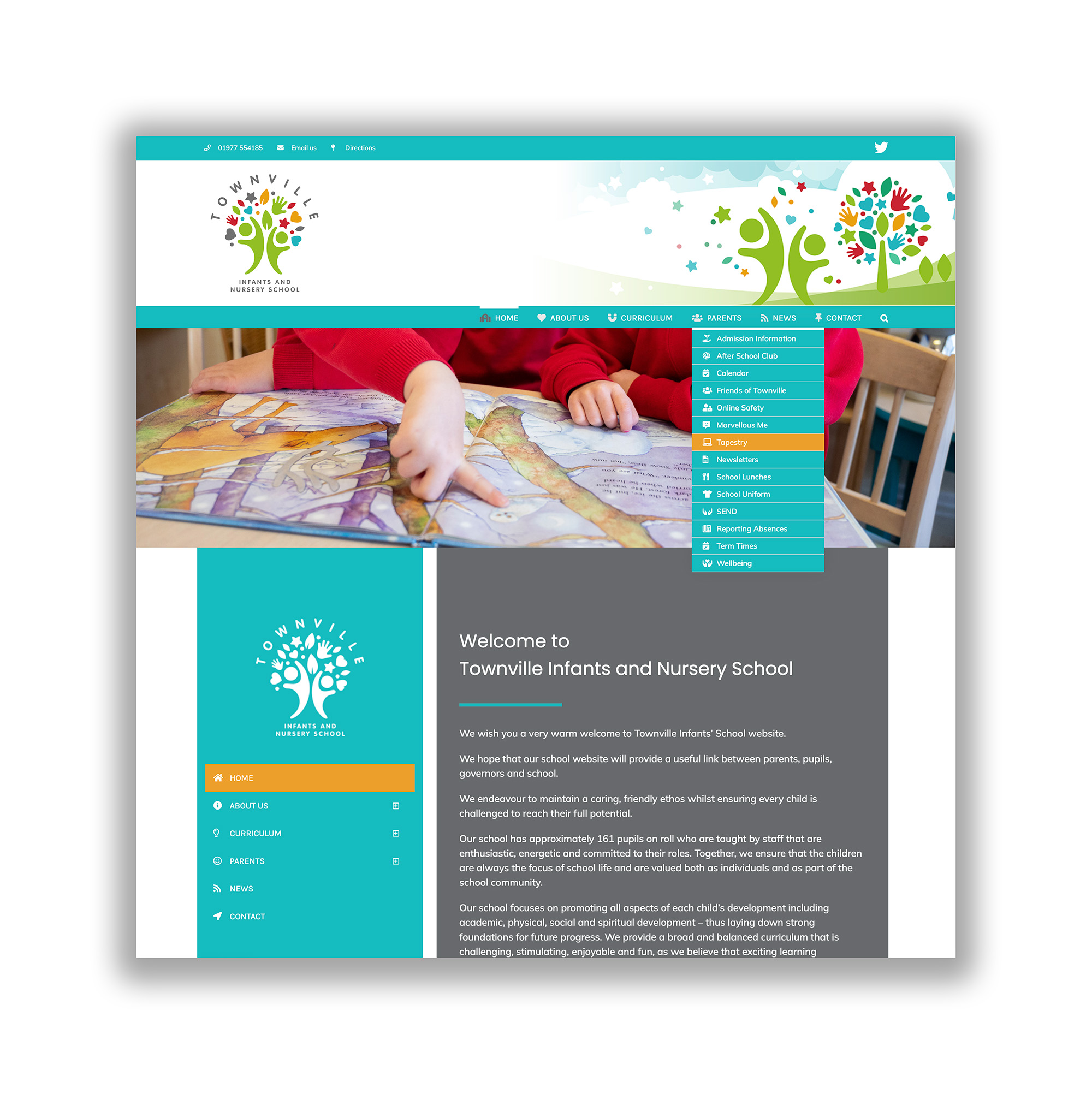 Townville Infants and Nursery School - website design
