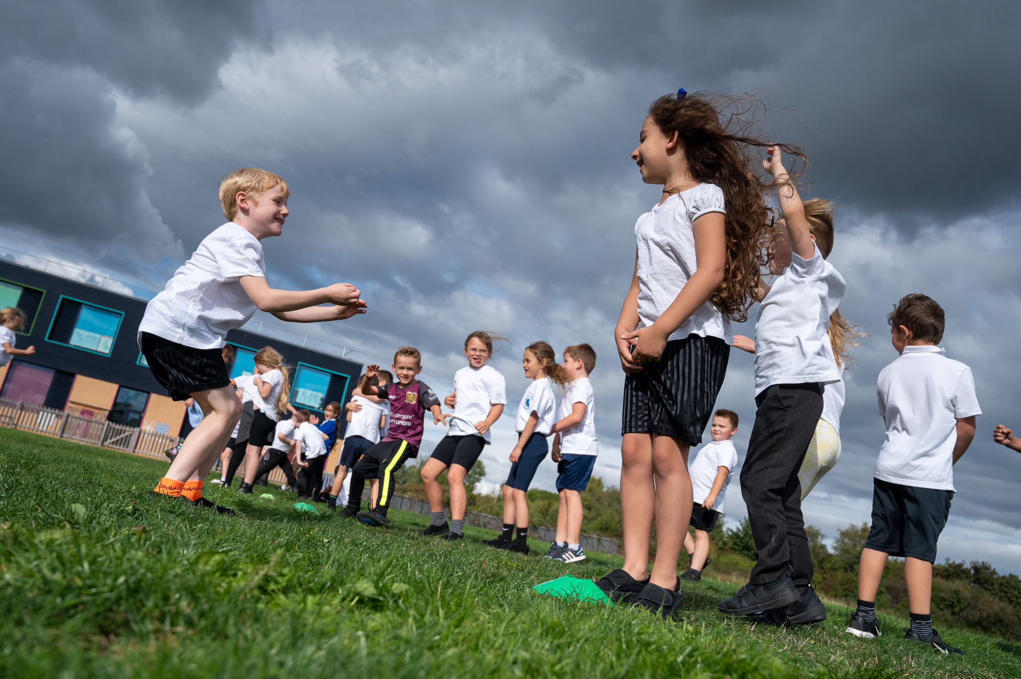 Francis Askew PE lesson on the school field